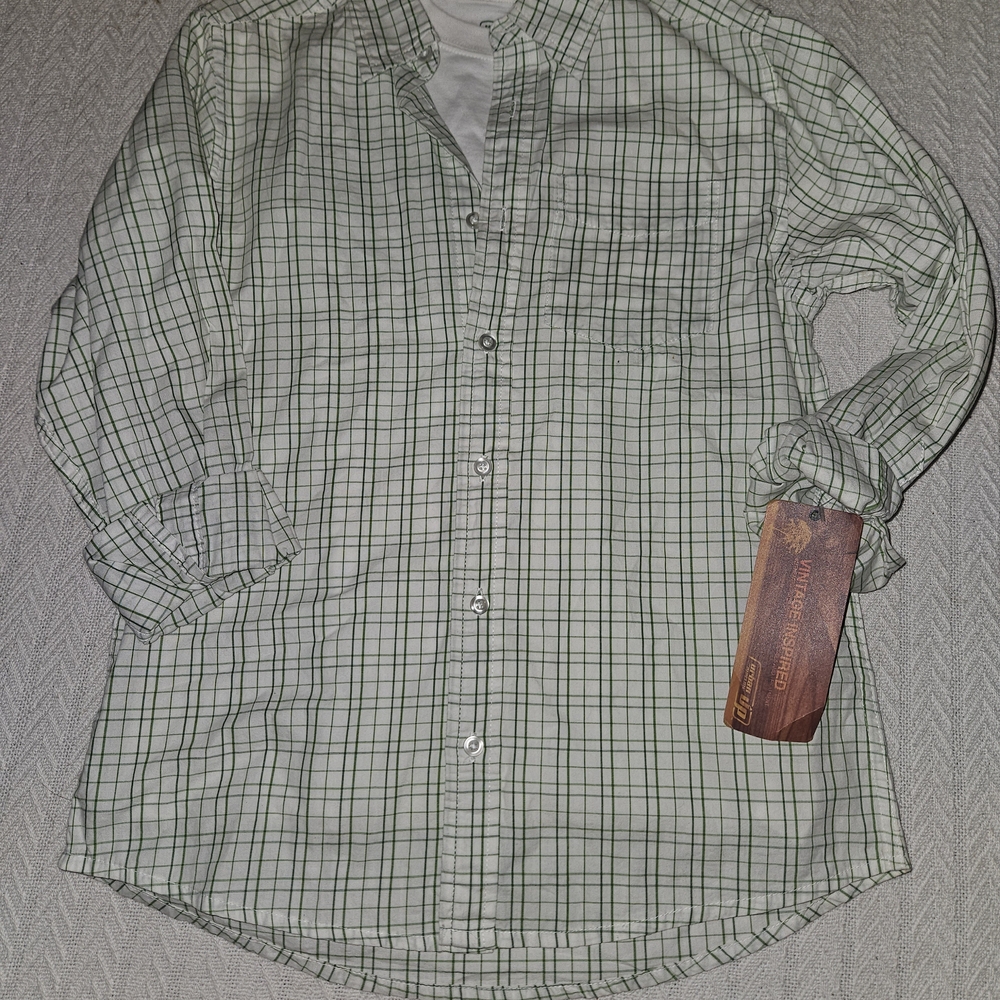 Urban Pipeline Green Plaid Kids Button Down Shirt